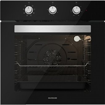Silverline BO6503B01 72 Lt A Enerji Sınıfı Analog Retro Tam Boy Ankastre Fırın Siyah
