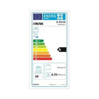 Altus AL 555 GD 65 Lt Ocaklı A Enerji Sınıfı Analog Modern Doğalgaz Tam Boy Solo Fırın Beyaz