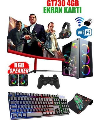 Dmc N39X Harici GeForce GT 730 Intel Core i5 3470 16 GB Ram 256 GB + 500 GB SSD Tower FreeDos 23.8 inç Monitörlü Masaüstü Bilgisayar