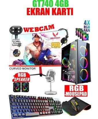 Dmc N01X Harici GeForce GT 740 Intel Core i5 3470 16 GB Ram 256 GB + 500 GB SSD Tower FreeDos 23.8 inç Monitörlü Masaüstü Bilgisayar