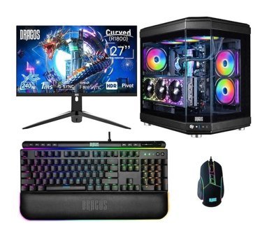 Dragos DRX6506 Harici GeForce RTX 4090 Intel Core i7 14700KF 16 GB Ram 2 TB SSD Tower FreeDos 27 inç Monitörlü Masaüstü Bilgisayar