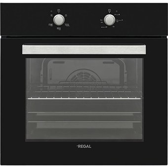 Regal AF 5365 SC 65 Lt A Enerji Sınıfı Analog Retro Tam Boy Ankastre Fırın Siyah