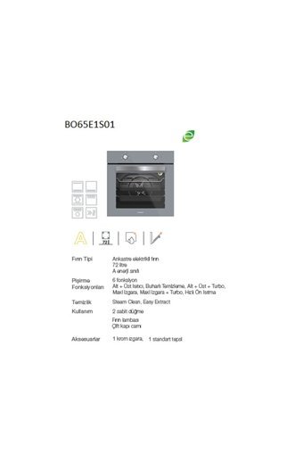 Silverline BO65E1S01 72 Lt A Enerji Sınıfı Analog Retro Tam Boy Fırın Gri