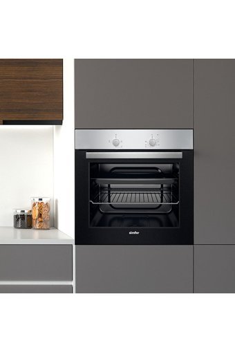 Simfer 7301 A Enerji Sınıfı Analog Retro Tam Boy Ankastre Fırın Inox
