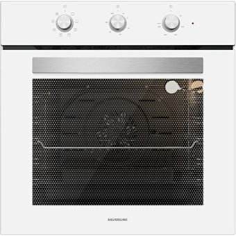 Silverline BO6503W01 72 Lt A Enerji Sınıfı Analog Retro Tam Boy Ankastre Fırın Beyaz