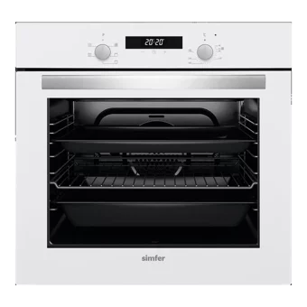 Simfer 7340 60 Lt A Enerji Sınıfı Dijital Retro Tam Boy Ankastre Fırın Beyaz