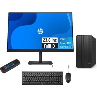 HP 290 Pro G9 238T2X1ESW37 Dahili Intel UHD Graphics Intel Core i7 13700 64 GB Ram 256 GB SSD Tower FreeDos 23.8 inç Monitörlü Masaüstü Bilgisayar + WeblegelsinUsbBellek