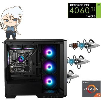 Güneysu Gaming PANO Harici GeForce RTX 4060 Ti AMD Ryzen 5 7500F 32 GB Ram DDR5 1 TB SSD Tower FreeDos Masaüstü Bilgisayar
