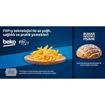 Beko BFC 631 B 72 Lt A+ Enerji Sınıfı Dijital Modern Tam Boy Ankastre Fırın Gri