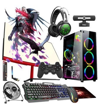 Zeiron GPX60 Harici Radeon RX 550 Intel Core i5 3470 16 GB Ram 1 TB HDD + 256 GB SSD Tower FreeDos 23.8 inç Monitörlü Masaüstü Bilgisayar