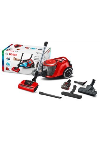 Bosch BGS41PET1 750 W Hepa Filtreli 2.4 lt Kapasiteli Toz Torbasız Süpürge Kırmızı