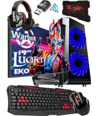 Warbox LUCİFER EKO Harici Radeon R7 240 Intel Core i5 650 8 GB Ram 120 GB HDD + 128 GB SSD Tower FreeDos 19.5 inç Monitörlü Masaüstü Bilgisayar
