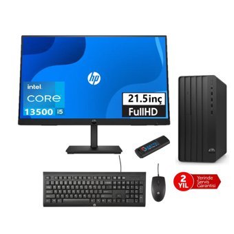 HP 290 Pro G9 HP8T2W9ESM40 Dahili Intel UHD Graphics Intel Core i5 13500 64 GB Ram 2 TB SSD Tower FreeDos 21.5 inç Monitörlü Masaüstü Bilgisayar + WeblegelsinUsbBellek