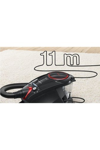 Bosch Bgs7pow1 800 W Hepa Filtreli 3 lt Kapasiteli Toz Torbasız Süpürge Kırmızı Siyah
