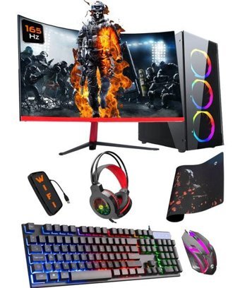 Ramtech FullForce FF78 Harici GeForce GTX 1650 Intel Core i5 10400F 32 GB Ram 1 TB HDD + 256 GB SSD Tower FreeDos 23.6 inç Monitörlü Masaüstü Bilgisayar
