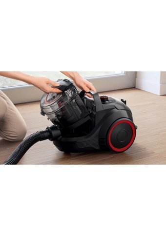 Bosch BGS41POW2 700 W Hepa Filtreli 2.4 lt Kapasiteli Toz Torbasız Süpürge Kırmızı Siyah