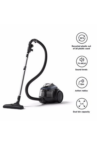 Electrolux EL61C3DB 700 W Hepa Filtreli Kapasiteli Toz Torbasız Süpürge Siyah
