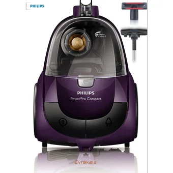 Philips Marathon 650 W Hepa Filtreli 2.2 lt Kapasiteli Toz Torbasız Süpürge Siyah
