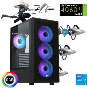 Güneysu Gaming GÜNEYSU TEKNOLOJİ Harici GeForce RTX 4060 Ti Intel Core i5 14400F 32 GB Ram DDR5 1 TB SSD Tower FreeDos Masaüstü Bilgisayar