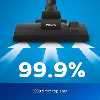 Philips Power Cyclone 4 850 W Hepa Filtreli 1.3 lt Kapasiteli Toz Torbasız Süpürge Beyaz