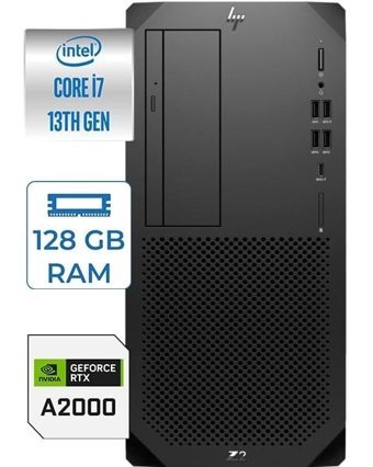 HP WS Z2 G9 88T1N3EA38 Harici GeForce RTX A2000 Intel Core i7 14700K 128 GB Ram DDR5 2 TB HDD + 2 TB SSD Tower Windows 11 Pro Masaüstü Bilgisayar