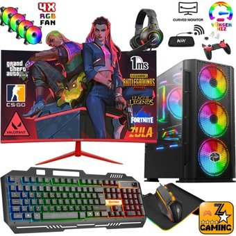 Zeiron FX60 Harici Radeon RX 550 Intel Core i5 3470 16 GB Ram 1 TB HDD + 256 GB SSD Tower FreeDos 24 inç Monitörlü Masaüstü Bilgisayar