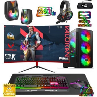 Biggamex RTX02 Harici GeForce RTX 3050 AMD Ryzen 5 3600 32 GB Ram 1 TB HDD + 512 GB SSD Tower FreeDos 27 inç Monitörlü Masaüstü Bilgisayar