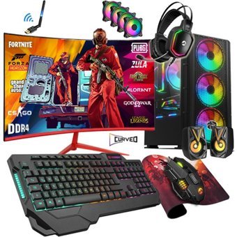 Zeiron BSX17 Harici GeForce GTX 1050 Ti AMD Ryzen 5 3600 16 GB Ram 1 TB HDD + 512 GB SSD Tower FreeDos 23.8 inç Monitörlü Masaüstü Bilgisayar