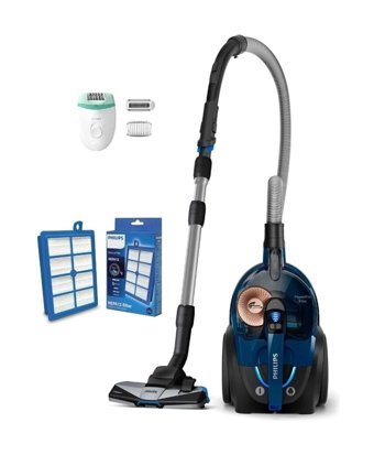 Philips PowerPro Max FC9750 900 W Hepa Filtreli 2 lt Kapasiteli Toz Torbasız Süpürge Lacivert