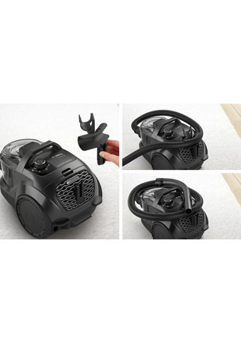 Bosch BGC21X300 550 W Hepa Filtreli 2 lt Kapasiteli Toz Torbasız Süpürge Siyah