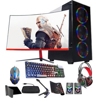 Ramtech FullForce FF86 Harici GeForce GTX 1050 Ti Intel Core i5 6500 16 GB Ram 1 TB HDD + 256 GB SSD Tower FreeDos 23.6 inç Monitörlü Masaüstü Bilgisayar