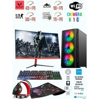 Ramtech CHİMERA X10 Harici GeForce RTX 3060 Ti Intel Core i5 9400F 16 GB Ram 1 TB HDD + 256 GB SSD Tower FreeDos 23.6 inç Monitörlü Masaüstü Bilgisayar