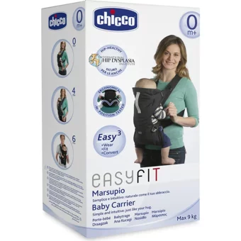 Chicco Easy Fit 9-12 kg Kapasiteli Oturaklı Her Yöne Yenidoğan Kanguru Gri