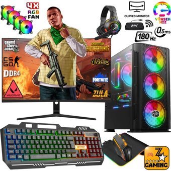 Zeiron DRX32 Harici GeForce GTX 1650 AMD Ryzen 5 3600 16 GB Ram 1 TB HDD + 256 GB SSD Tower FreeDos 27 inç Monitörlü Masaüstü Bilgisayar