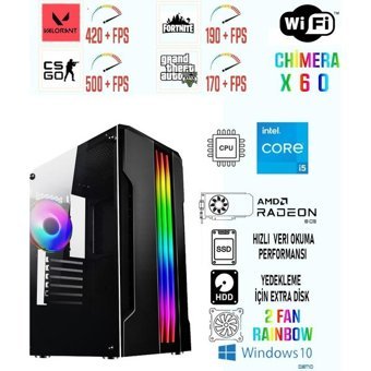 Ramtech CHİMERA X60 Harici Radeon RX 580 Intel Core i5 9400F 16 GB Ram 1 TB HDD + 256 GB SSD Tower FreeDos Masaüstü Bilgisayar