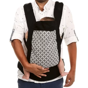 Baby Plus Fashion Desenli 4-20 kg Kapasiteli Oturaklı Her Yöne Kanguru Siyah