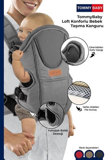 Tommy Baby Loft 4-12 kg Kapasiteli Oturaklı Her Yöne Kanguru Mavi