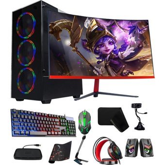 Ramtech FullForce FF82 Harici GeForce GTX 1650 Intel Core i5 10400F 32 GB Ram 1 TB HDD + 480 GB SSD Tower FreeDos 23.6 inç Monitörlü Masaüstü Bilgisayar