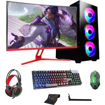 Ramtech RG505-078 Harici Radeon RX 550 AMD Ryzen 5 5500 32 GB Ram 1 TB HDD + 256 GB SSD Tower FreeDos 27 inç Monitörlü Masaüstü Bilgisayar