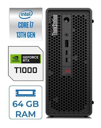 Lenovo WS P3 ULTRA SFF 30HA000QTX29 Harici Quadro T1000 Intel Core i7 13700K 64 GB Ram DDR5 2 TB HDD + 1 TB SSD Tower Windows 11 Pro Masaüstü Bilgisayar
