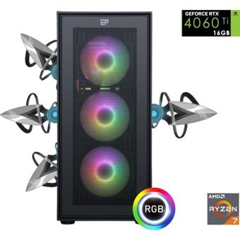 Güneysu Gaming Harici GeForce RTX 4060 Ti AMD Ryzen 5 7800X 32 GB Ram DDR5 1 TB SSD Tower FreeDos Masaüstü Bilgisayar
