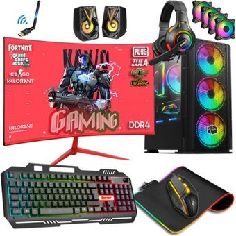 Zeiron BSX12 Harici GeForce GTX 1050 Ti AMD Ryzen 5 3600 16 GB Ram 1 TB HDD + 256 GB SSD Tower FreeDos 23.8 inç Monitörlü Masaüstü Bilgisayar