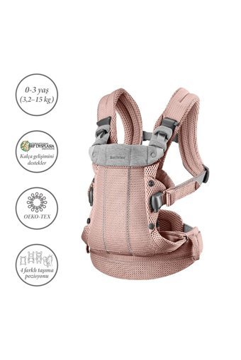 BabyBjörn Harmony 3D 3.2-15 kg Kapasiteli Oturaklı Her Yöne Kanguru Pembe