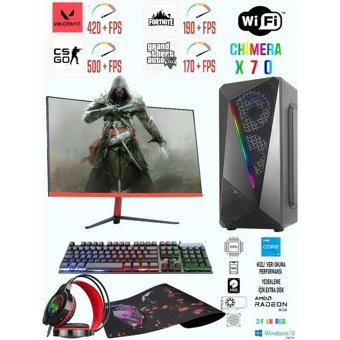 Ramtech CHİMERA X70 Harici GeForce RTX 3060 Ti Intel Core i5 9400F 16 GB Ram 1 TB HDD + 256 GB SSD Tower FreeDos 23.6 inç Monitörlü Masaüstü Bilgisayar