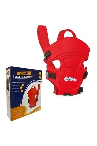 Ay Baby Easy Fit 12 kg Kapasiteli Oturaklı Yenidoğan Kanguru Kırmızı