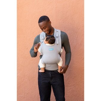 Moby Wisper 3-12 kg Kapasiteli Her Yöne Yenidoğan Kanguru Açık Gri