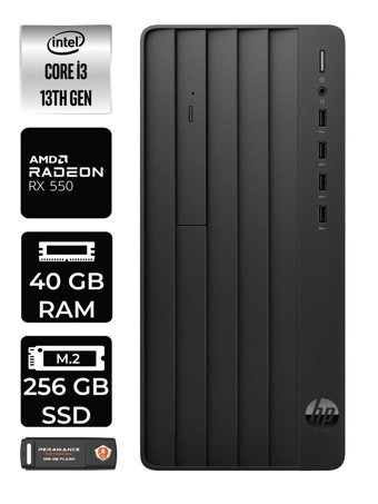 HP Pro Tower 290 G9 8T2X0ES Harici Radeon RX 550 Intel Core i3 13100 40 GB Ram 256 GB SSD Tower Windows 11 Home Masaüstü Bilgisayar + PER4 BELLEK