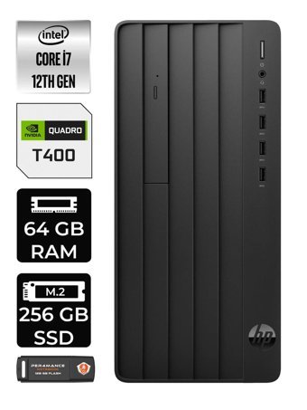 HP Pro Tower 290 G9 6D3A3EA Harici Quadro T400 Intel Core i7 12700 64 GB Ram 256 GB SSD Tower Windows 11 Home Masaüstü Bilgisayar + PER4 BELLEK