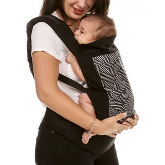 Baby Plus Fashion Çizgili 4-20 kg Kapasiteli Oturaklı Her Yöne Kanguru Siyah