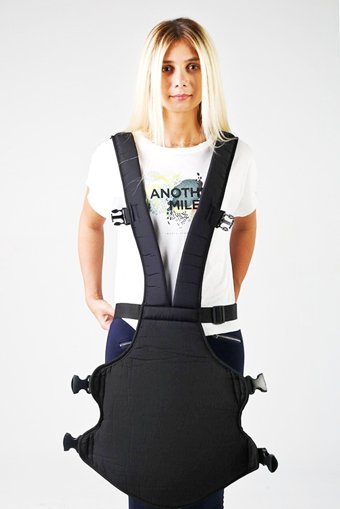 Hanbebe HNK305 15 kg Kapasiteli Oturaklı Kanguru Siyah-Beyaz
